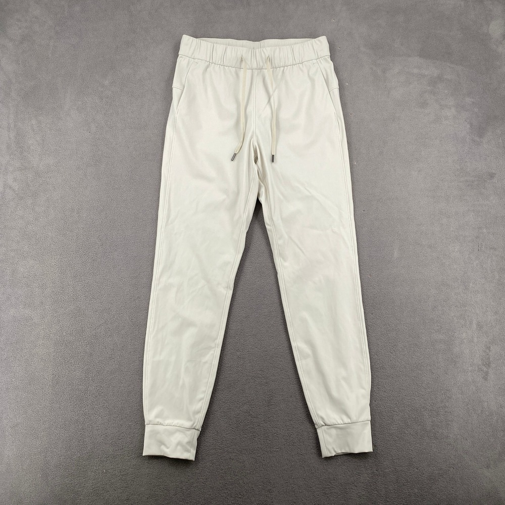 Lululemon On the Fly Jogger Pants Bone White Cream Drawstring Tapered 8751